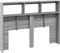 vidaXL - Hoofdbordkast - met - LED-verlichting - 140x17x102 - cm - grijs - sonoma