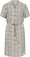Object - OBJSELINE S/S SHIRT DRESS NOOS - Geweven jurk met tailleband - Sandshell Black Dots