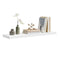 Woltu Zwevende Wandplank RG9370ws - Houten Wandrek - Wit - 90 x 22,9 x 3,8 cm