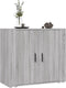 vidaXL - Dressoir - 80x33x70 - cm - bewerkt - hout - grijs - sonoma - eikenkleurig