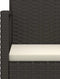 vidaXL - 4-delige - Loungeset - met - kussens - poly - rattan - zwart