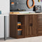 vidaXL - Garagekast - 30x51x85 - cm - massief - grenenhout - bruin - eikenkleurig