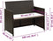 vidaXL - 4-delige - Loungeset - met - kussens - poly - rattan - bruin
