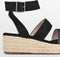 POSH by Poelman LONA - Dames Sandalen - Gespsluiting met dierenprint - Zwart (maat 38)