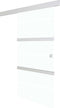 vidaXL - Schuifdeur - 90x205 - cm - ESG-glas - en - aluminium - zilverkleurig