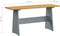 vidaXL - Eettafel - met - bankje - REINE - massief - grenenhout - honingbruin&grijs