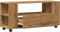 vidaXL - Tv-meubel - met - wielen - 102x34,5x43 - cm - hout - artisanaal - eiken