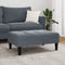 vidaXL - Voetenbank - 77x55x31 - cm - fluweel - donkergrijs