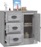 vidaXL - Dressoir - 70x35,5x67,5 - cm - bewerkt - hout - grijs - sonoma - eikenkleurig