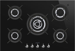 Smeg PV375CNDE - Gaskookplaat - 5 zone(s) - Zwart 70 cm Ingebouwd