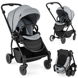 Coast Opvouwbare Kinderwagen - Omkeerbare Zitting - 94 x 51 x 102 cm - Zwart/Grijs