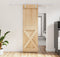 vidaXL - Schuifdeur - met - beslag - 70x210 - cm - massief - grenenhout