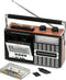 Ricatech PR85 - Draagbare Retro Radio - FM/AM en cassette - Bruin
