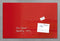 Sigel glasmagneetbord - Artverum - 100x65cm - rood - SI-GL142