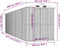 vidaXL - Tuinschuur - 192x689x223 - cm - gegalvaniseerd - staal - groen