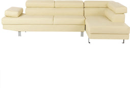 NORREA - Hoekbank - Beige - Linkerzijde - 260 cm - Kunstleer