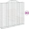 vidaXL - Schanskorven - 3 - st - gewelfd - 200x50x180/200 - cm - ijzer