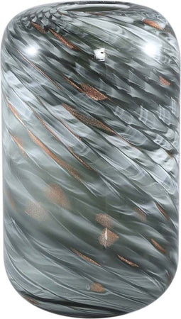 PTMD Kelsh Ronde Vaas - H33,5 x Ø19 cm - Glas - Grijs