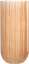 J-Line vaas Yoni Strepen - glas - perzik - large - 25 cm hoog