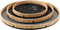 J-Line plateau Rond Rotan - dienblad - metaal - zwart/naturel - 3 stuks