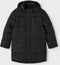 NAME IT NKMMELVIN - Lange puffer jas - Afneembare capuchon - Zwart - Maat 152