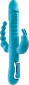 Adam & Eve Vibrator Love Toy Eve'S Thrusting Triple Joy Rabbit Blauw