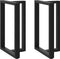 vidaXL - Bartafelpoten - 2 - st - T-vormig - 60x35x(90-91) - cm - staal - zwart