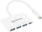 Manhattan 168434 - USB 3.1 Gen 1-hub - 3x USB-A + USB-C PD 100W - Wit