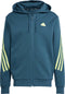 adidas Future Icons - Ritshoodie - Zachte katoen - Turquoise - XL