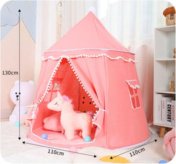 Speeltent voor peuters, prinsessen-kasteeltent voor binnen, kindertent voor spel en plezier in de ki