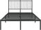 vidaXL - Bedframe - met - hoofdbord - metaal - zwart - 120x190 - cm