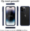 Accezz iPhone 14 Pro Max - 360° Full Protective Cover - Militaire valbescherming - Blauw