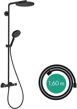 Hansgrohe Raindance Select S - Douchesysteem 240 1jet PowderRain - Thermostaat - Mat Zwart