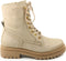 PS Poelman Mink - Veterboots - Suède Leren Nubuck - Beige Taupe - Maat 38
