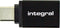 Integral INADUSB3.0ATOCTW - USB naar Type-C converter - Twin Pack - Zwart (2 stuks)