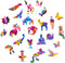 UNIDRAGON Houten Puzzel Voor Volwassenen Dier - Sprookjesvogel - 107 stukjes - Small 18x23 cm