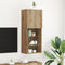 vidaXL - TV-meubel - met - LED-verlichting - Artisan - Eiken - 40,5x30x102 - cm