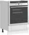 vidaXL - Ovenkast - Lucca - bewerkt - hout - hoogglans - wit