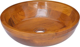vidaXL - Wastafel - ø40x10 - cm - massief - teakhout