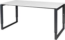 Verstelbaar Bureau - Plus 160x80 grijs - zwart frame