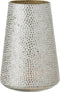 J-Line windlicht Mozaiek - glas - wit/zilver - large