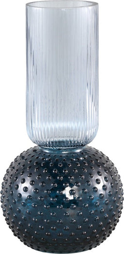 PTMD Siva Vaas - 15 x 15 x 30 cm - Glas - Blauw