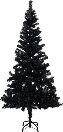 vidaXL - Kunstkerstboom - met - standaard - 120 - cm - PVC - zwart