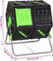 vidaXL - Composteertrommel - dubbele - kamer - 63x60x74 - cm - 140 - L - polypropeen
