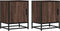 vidaXL - Nachtkastjes - 2 - st - 40x31x50cm - bewerkt - hout - en - metaal - bruin - eiken