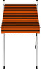 vidaXL - Luifel - handmatig - uittrekbaar - 100 - cm - oranje - en - bruin