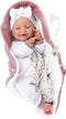 Llorens softbody babypop 40 cm met geluid slaapogen kleding en speen