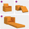vidaXL - Vloersofa - Bed - 2-in-1 - Donker - Geel - 74x77x81 - cm - Stof