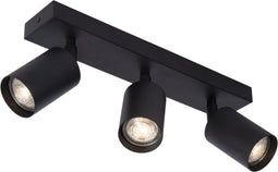 Atmooz - Plafondspots Darcy 3 - 3-Dubbele plafondlamp - Kleur : Zwart - GU10 - Slaapkamer / Woonkamer / Eetkamer - Industrieel - Hoogte 16cm - Metaal