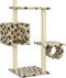 vidaXL - Kattenkrabpaal - met - sisal - krabpalen - 260 - cm - pootafdrukken - beige
